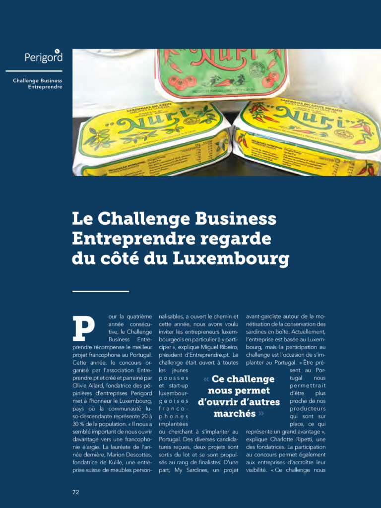 challenge business entreprendre le Perigord Luxembourg