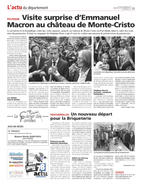 Renouveau Le Perigord à la Briqueterie, Emmanuel Macron